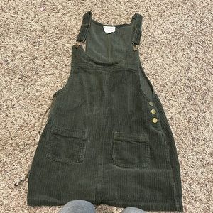 Hunter green Corduroy dress